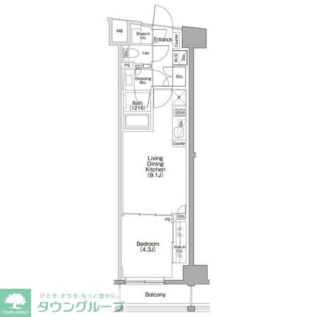 ザ・パークハビオSOHO代々木公園の物件間取画像